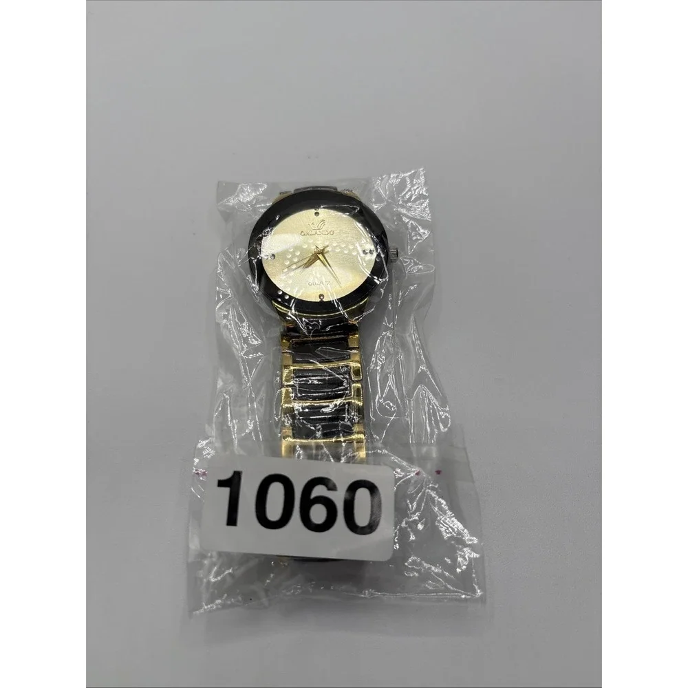 New Men Luxury Watches  Cool Black Gold Quartz Steel Wristwatch Orlando.‎